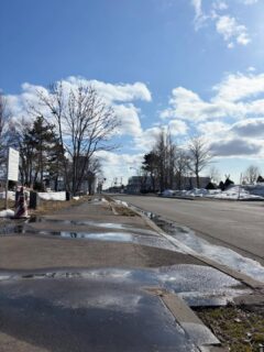 とある敗戦を見届けて、、、散歩に。
日に日に❄️溶けていく散歩道🚶
昨日より一枚薄着でもポカポカ気持ち良い☀️
#美唄